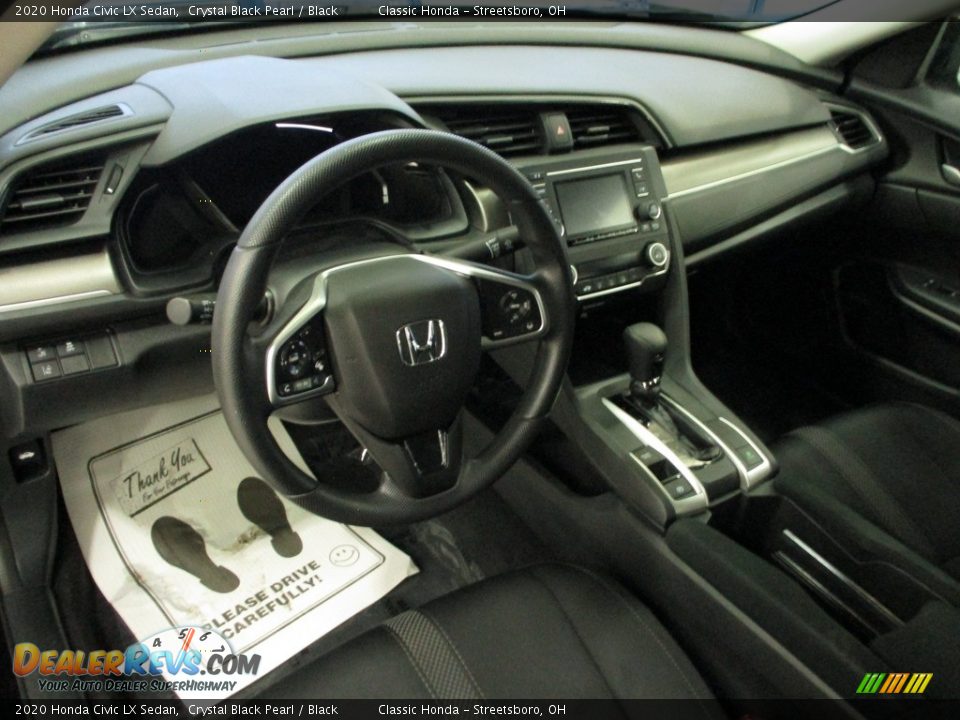 2020 Honda Civic LX Sedan Crystal Black Pearl / Black Photo #29