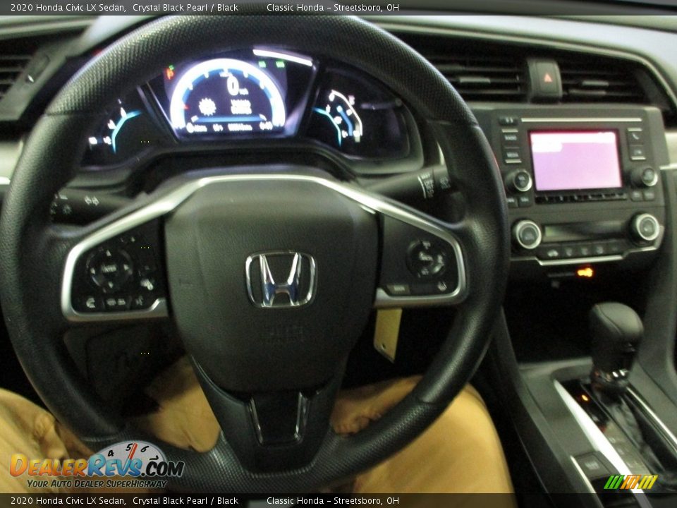 2020 Honda Civic LX Sedan Crystal Black Pearl / Black Photo #31