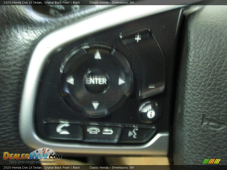 2020 Honda Civic LX Sedan Crystal Black Pearl / Black Photo #32