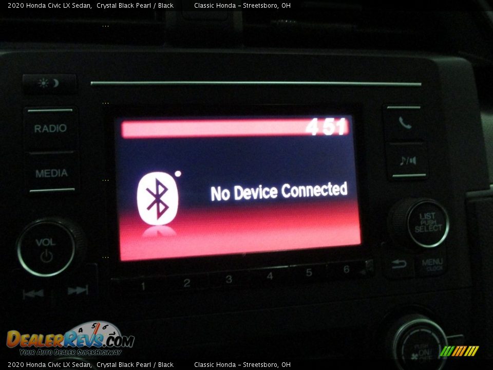 2020 Honda Civic LX Sedan Crystal Black Pearl / Black Photo #35