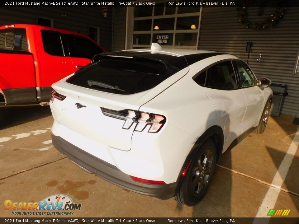 2021 Ford Mustang Mach-E Select eAWD Star White Metallic Tri-Coat / Black Onyx Photo #2