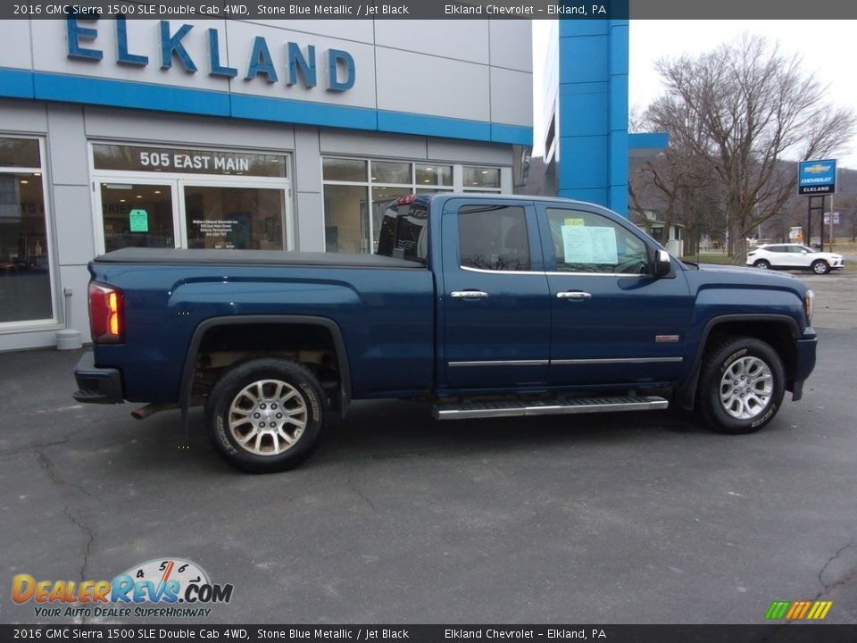 2016 GMC Sierra 1500 SLE Double Cab 4WD Stone Blue Metallic / Jet Black Photo #2