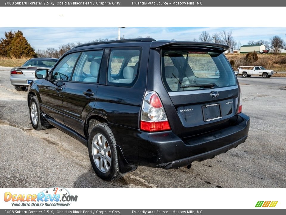 2008 Subaru Forester 2.5 X Obsidian Black Pearl / Graphite Gray Photo #6