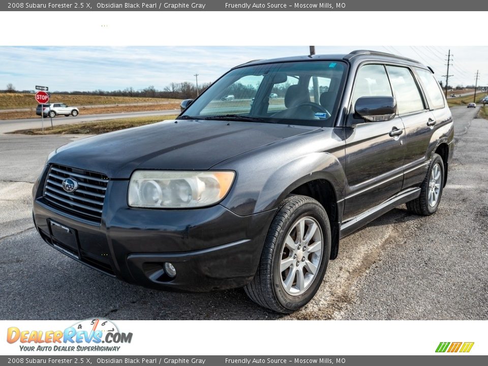 2008 Subaru Forester 2.5 X Obsidian Black Pearl / Graphite Gray Photo #8