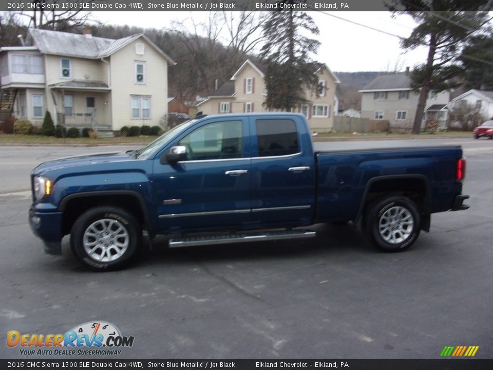 2016 GMC Sierra 1500 SLE Double Cab 4WD Stone Blue Metallic / Jet Black Photo #6