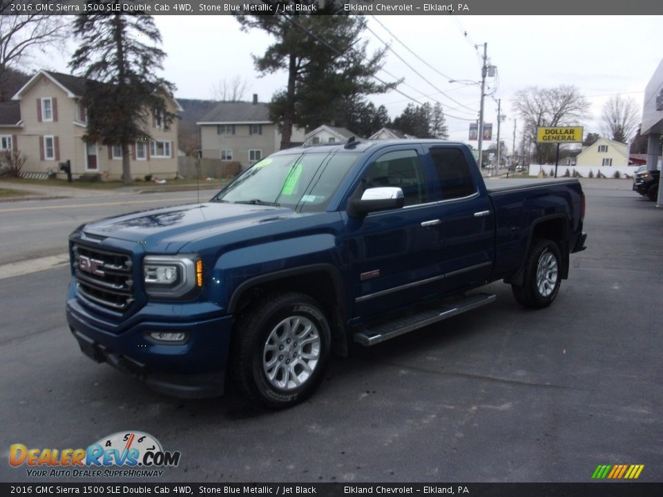 2016 GMC Sierra 1500 SLE Double Cab 4WD Stone Blue Metallic / Jet Black Photo #7