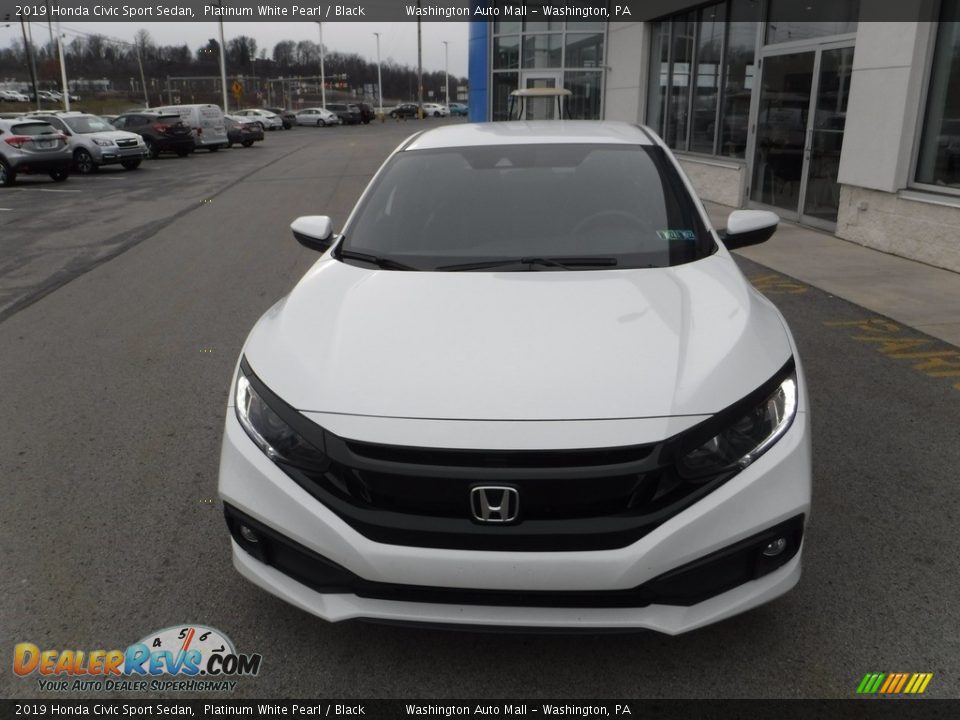 2019 Honda Civic Sport Sedan Platinum White Pearl / Black Photo #3