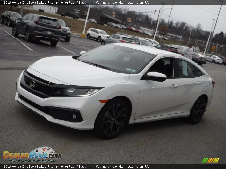 2019 Honda Civic Sport Sedan Platinum White Pearl / Black Photo #4