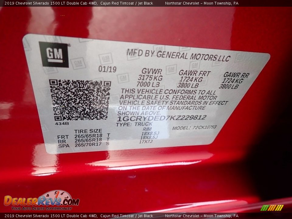 2019 Chevrolet Silverado 1500 LT Double Cab 4WD Cajun Red Tintcoat / Jet Black Photo #28