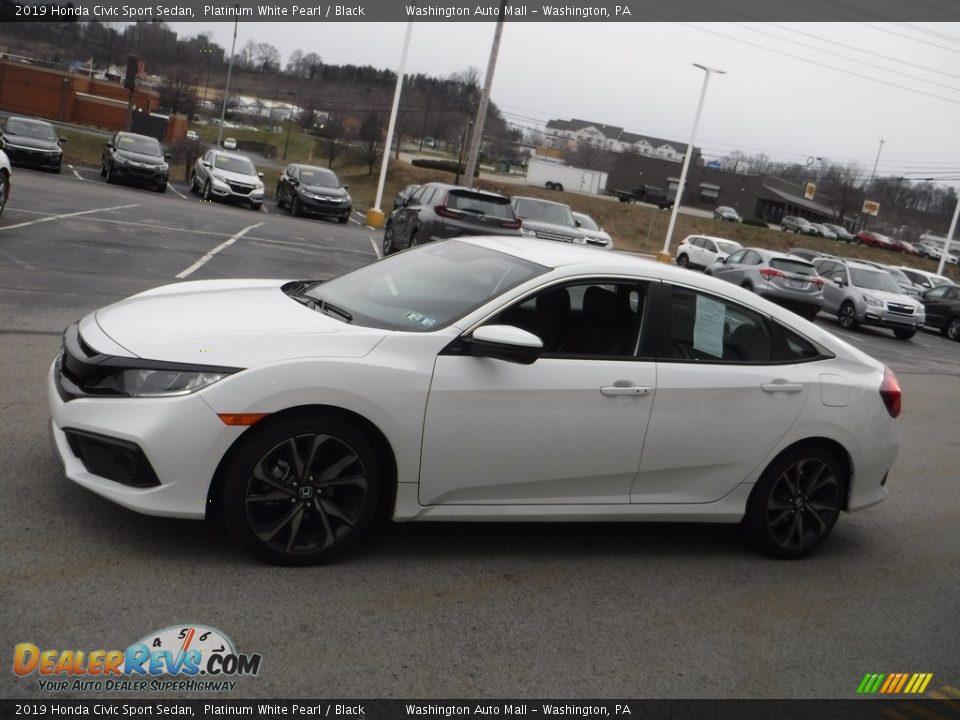 2019 Honda Civic Sport Sedan Platinum White Pearl / Black Photo #5
