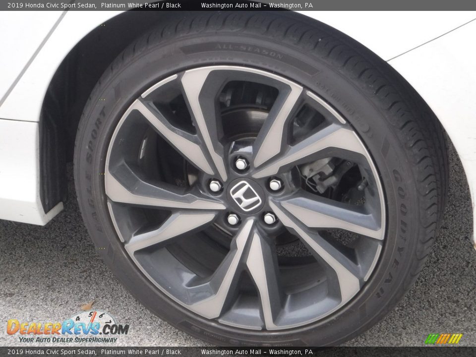 2019 Honda Civic Sport Sedan Platinum White Pearl / Black Photo #6