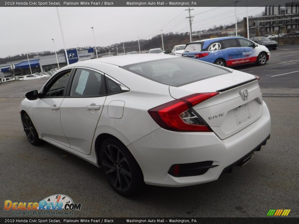 2019 Honda Civic Sport Sedan Platinum White Pearl / Black Photo #7