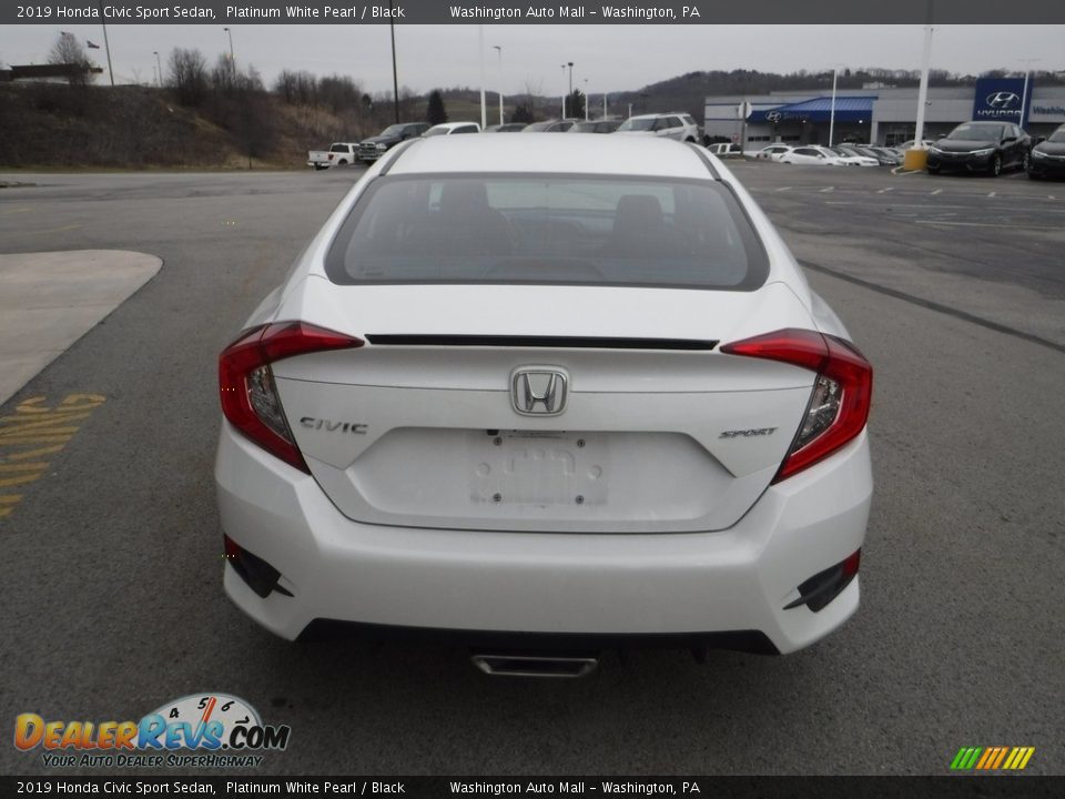 2019 Honda Civic Sport Sedan Platinum White Pearl / Black Photo #8