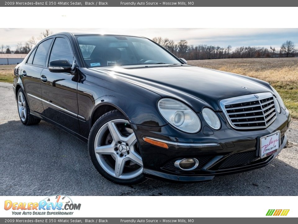 2009 Mercedes-Benz E 350 4Matic Sedan Black / Black Photo #1