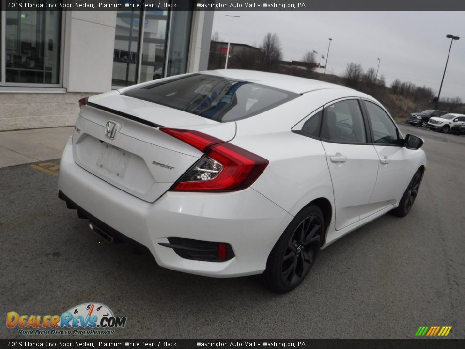2019 Honda Civic Sport Sedan Platinum White Pearl / Black Photo #9