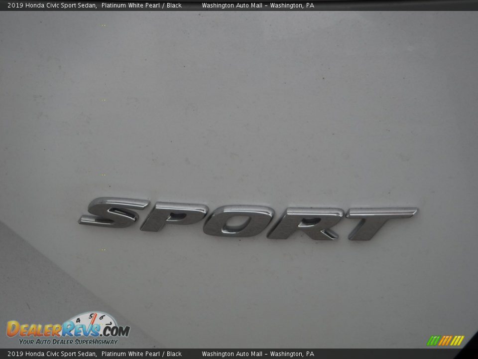 2019 Honda Civic Sport Sedan Platinum White Pearl / Black Photo #10