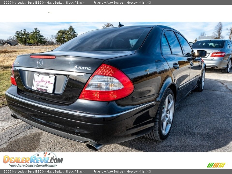 2009 Mercedes-Benz E 350 4Matic Sedan Black / Black Photo #4