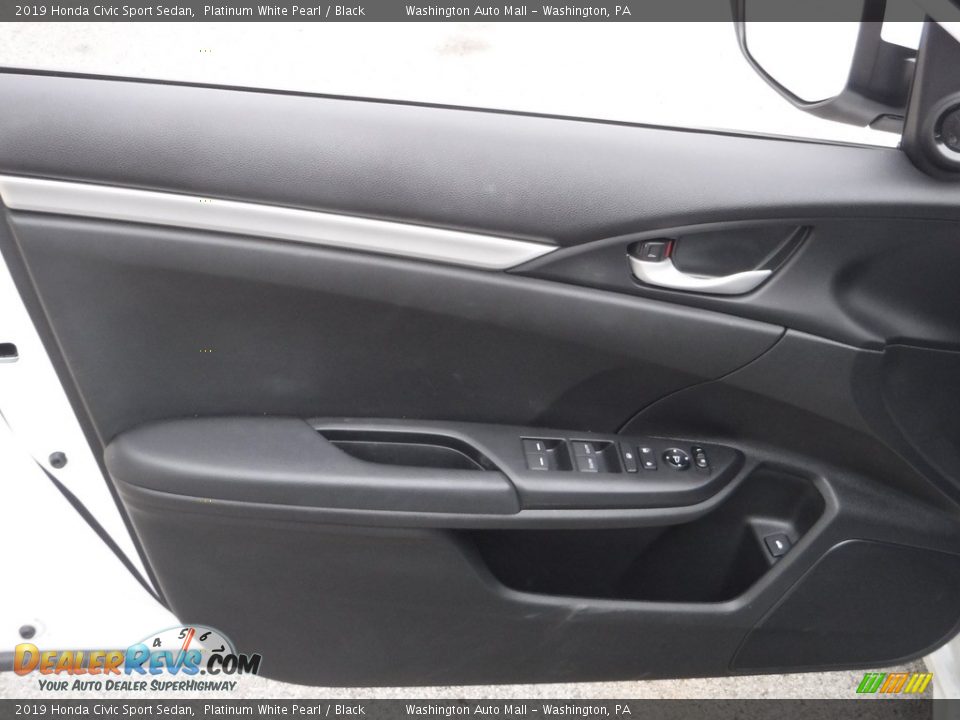 2019 Honda Civic Sport Sedan Platinum White Pearl / Black Photo #12