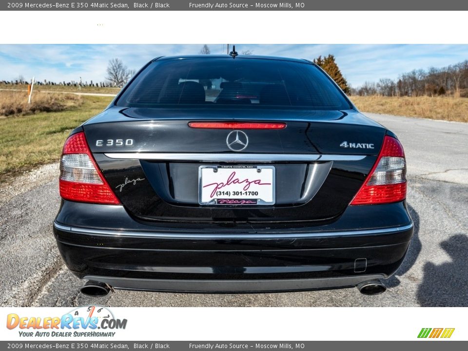 2009 Mercedes-Benz E 350 4Matic Sedan Black / Black Photo #5