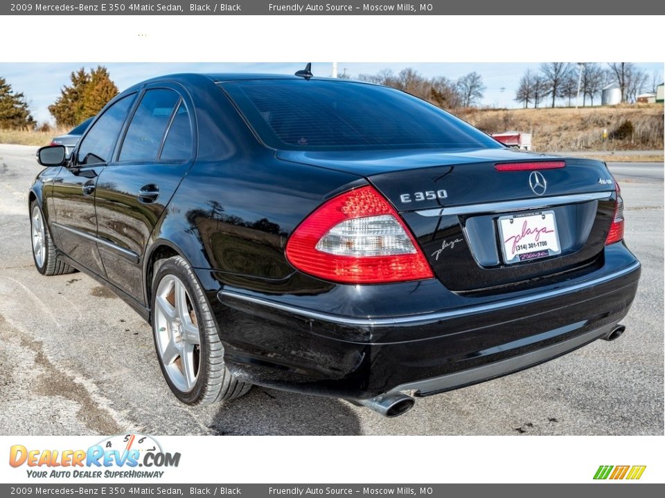 2009 Mercedes-Benz E 350 4Matic Sedan Black / Black Photo #6