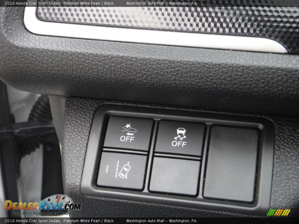 2019 Honda Civic Sport Sedan Platinum White Pearl / Black Photo #14