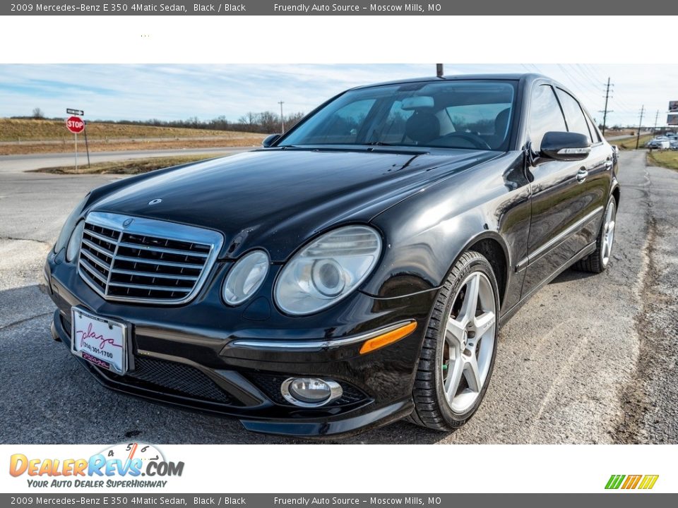 2009 Mercedes-Benz E 350 4Matic Sedan Black / Black Photo #8