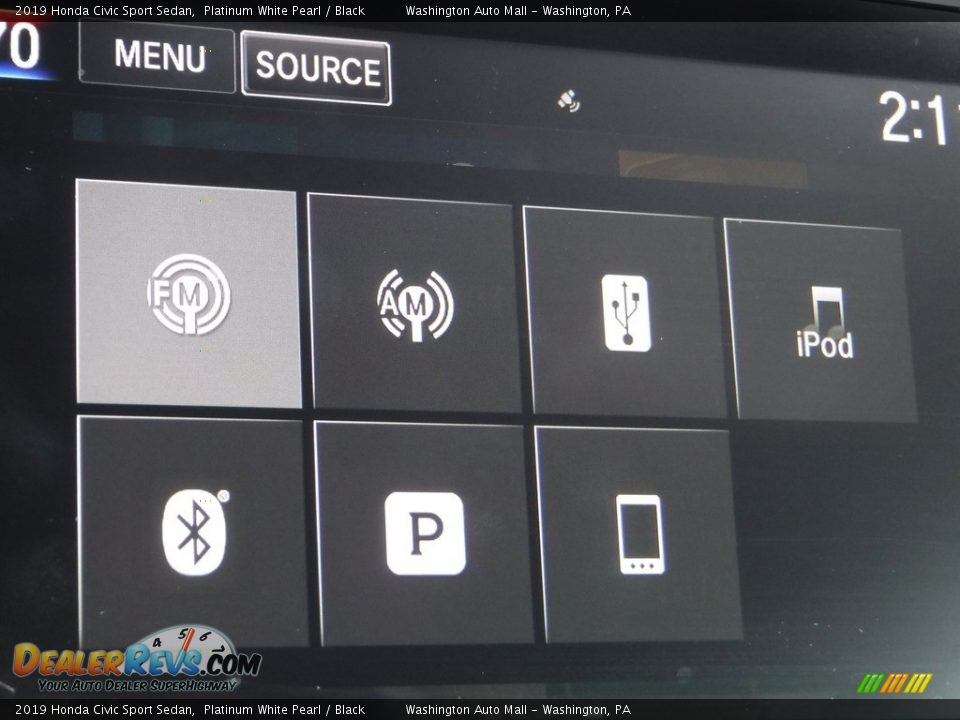 2019 Honda Civic Sport Sedan Platinum White Pearl / Black Photo #17