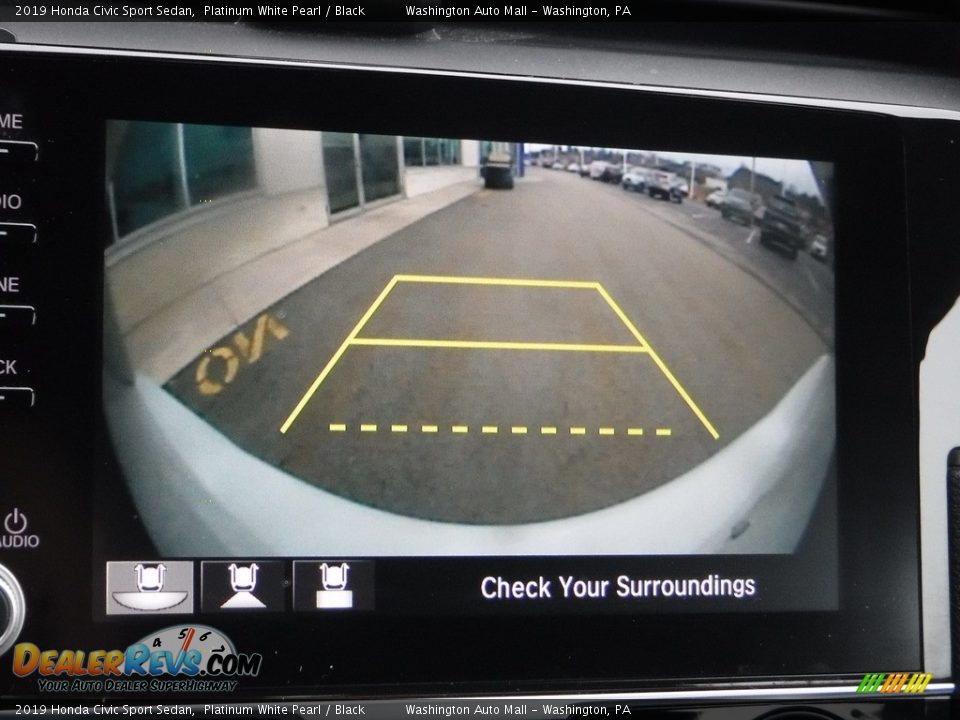 2019 Honda Civic Sport Sedan Platinum White Pearl / Black Photo #18