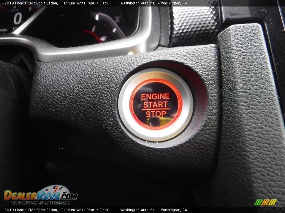 2019 Honda Civic Sport Sedan Platinum White Pearl / Black Photo #19