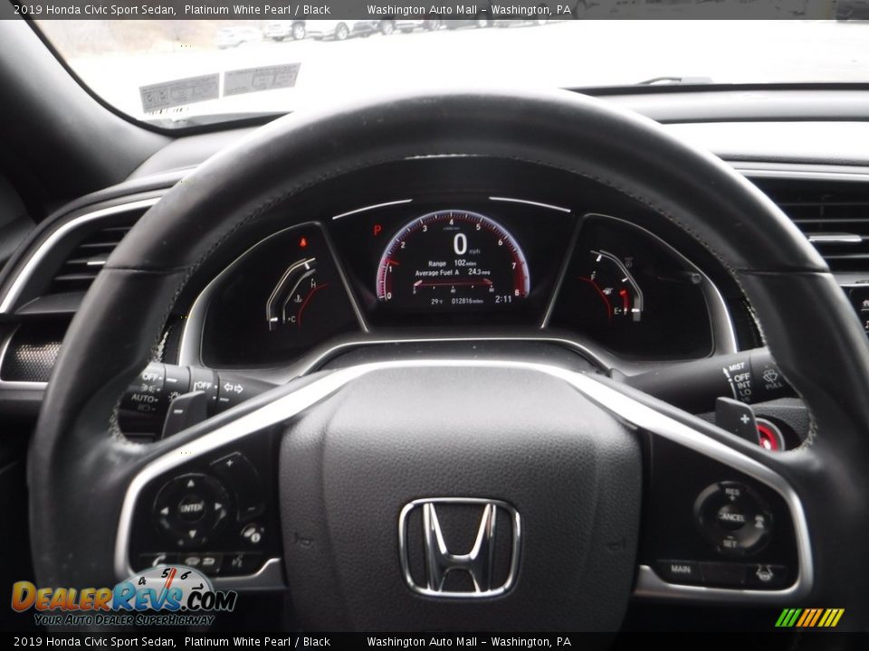 2019 Honda Civic Sport Sedan Platinum White Pearl / Black Photo #20