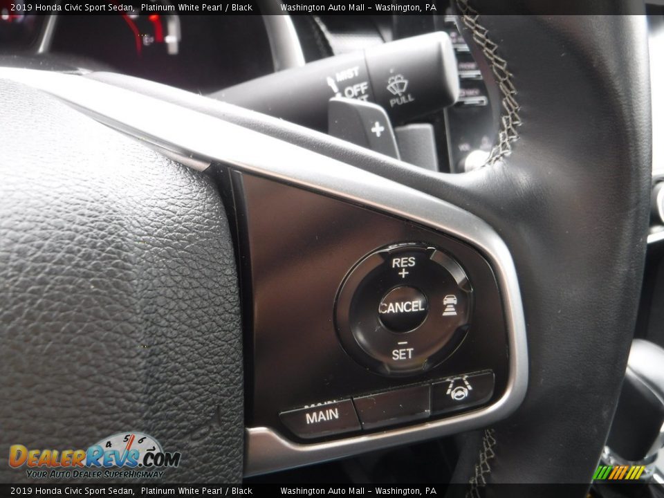 2019 Honda Civic Sport Sedan Platinum White Pearl / Black Photo #22