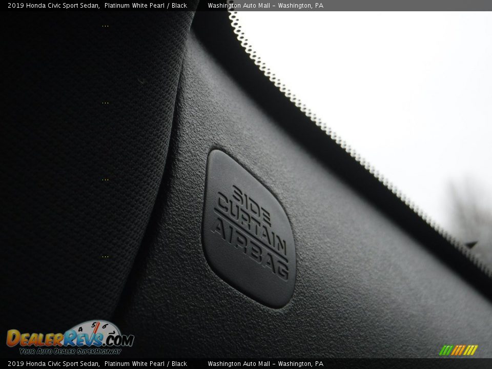 2019 Honda Civic Sport Sedan Platinum White Pearl / Black Photo #23
