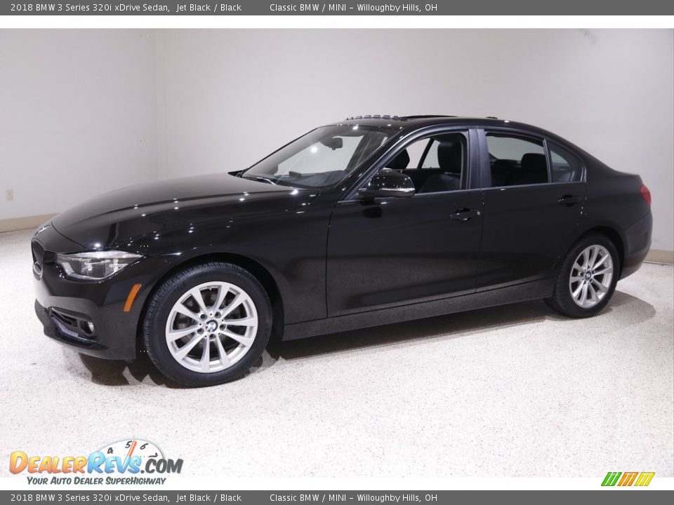 2018 BMW 3 Series 320i xDrive Sedan Jet Black / Black Photo #3