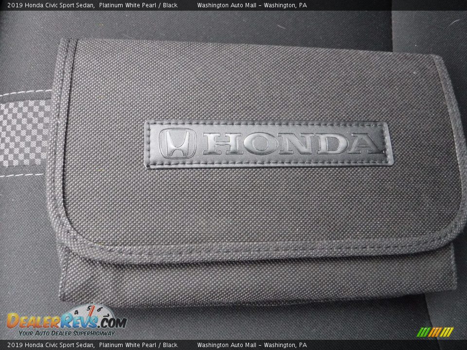 2019 Honda Civic Sport Sedan Platinum White Pearl / Black Photo #27