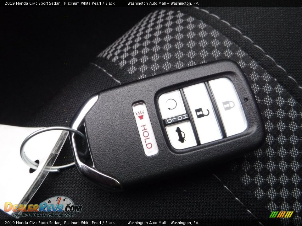 2019 Honda Civic Sport Sedan Platinum White Pearl / Black Photo #28