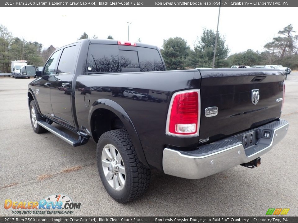 2017 Ram 2500 Laramie Longhorn Crew Cab 4x4 Black Clear-Coat / Black Photo #4