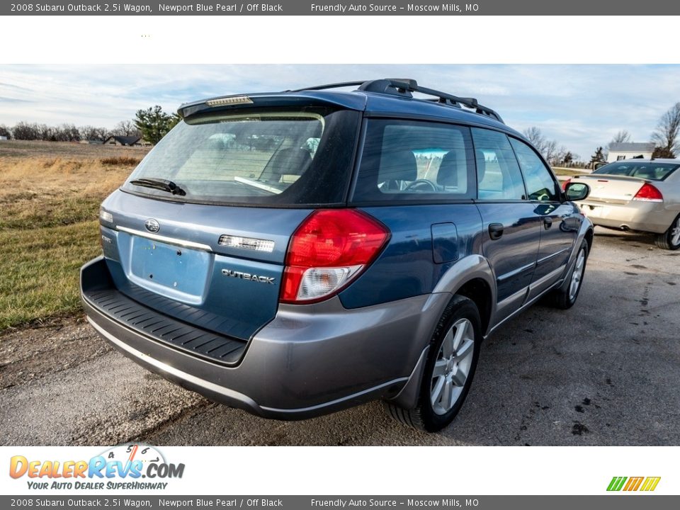 2008 Subaru Outback 2.5i Wagon Newport Blue Pearl / Off Black Photo #4