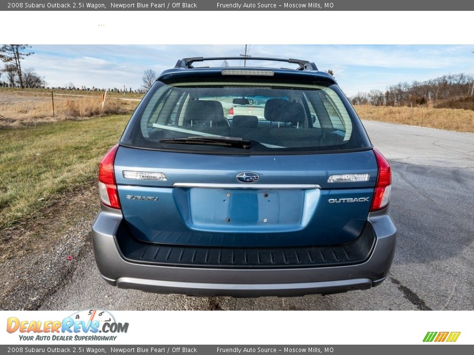 2008 Subaru Outback 2.5i Wagon Newport Blue Pearl / Off Black Photo #5