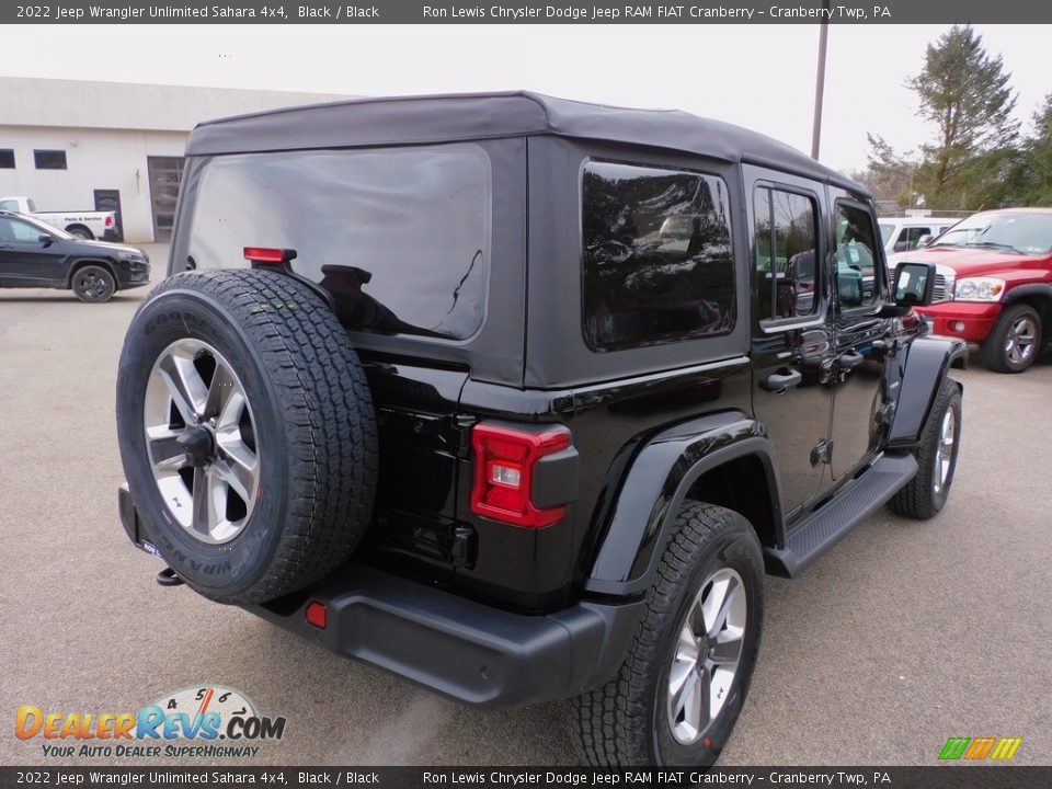 2022 Jeep Wrangler Unlimited Sahara 4x4 Black / Black Photo #5