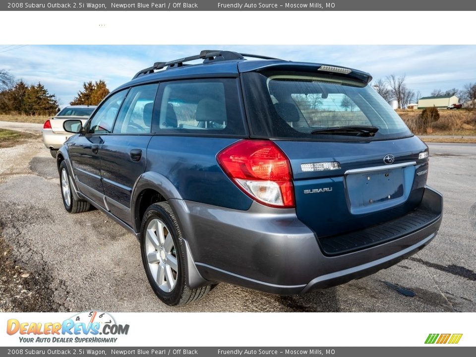 2008 Subaru Outback 2.5i Wagon Newport Blue Pearl / Off Black Photo #6