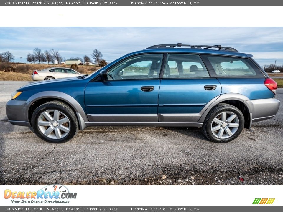 2008 Subaru Outback 2.5i Wagon Newport Blue Pearl / Off Black Photo #7