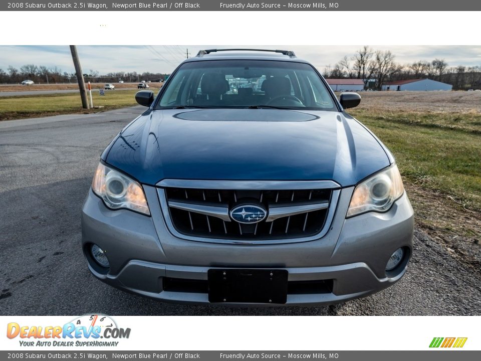 2008 Subaru Outback 2.5i Wagon Newport Blue Pearl / Off Black Photo #9