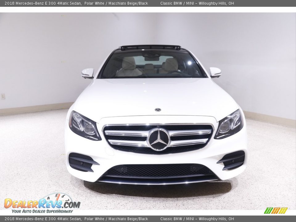 2018 Mercedes-Benz E 300 4Matic Sedan Polar White / Macchiato Beige/Black Photo #2