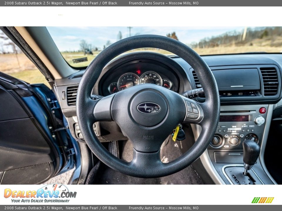 2008 Subaru Outback 2.5i Wagon Newport Blue Pearl / Off Black Photo #28