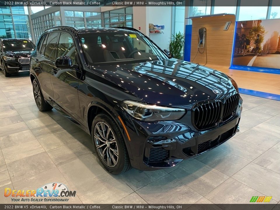 2022 BMW X5 xDrive40i Carbon Black Metallic / Coffee Photo #1