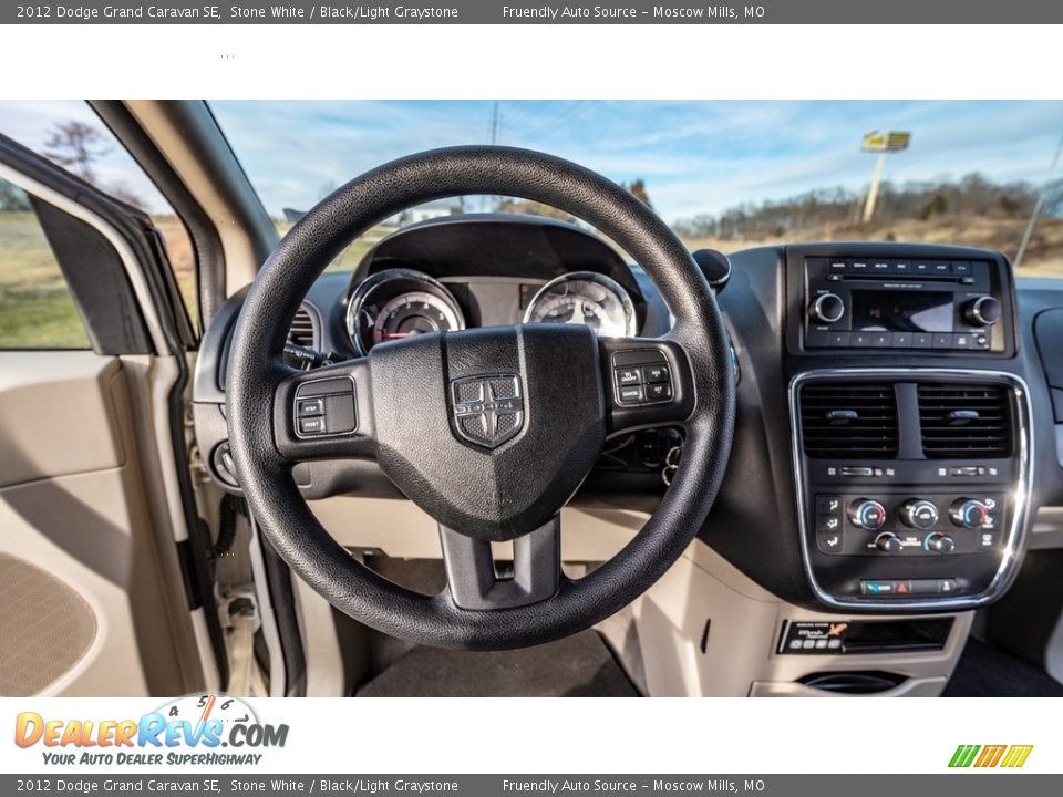 2012 Dodge Grand Caravan SE Stone White / Black/Light Graystone Photo #28