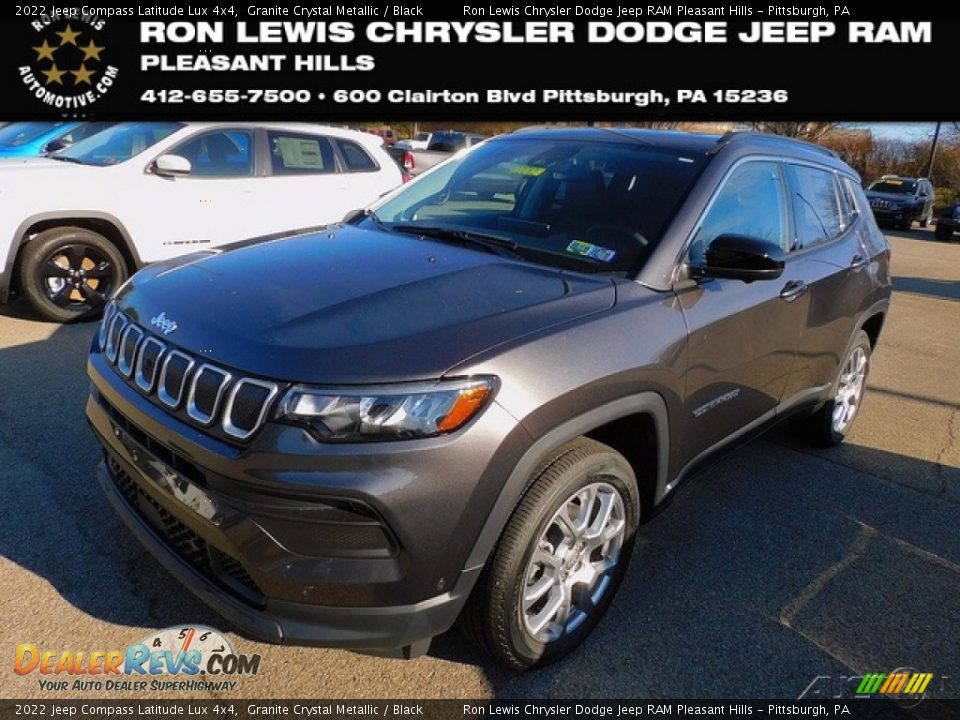 2022 Jeep Compass Latitude Lux 4x4 Granite Crystal Metallic / Black Photo #1