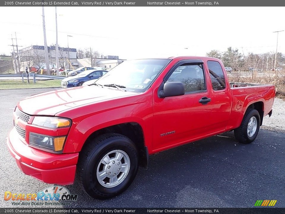 2005 Chevrolet Colorado LS Extended Cab Victory Red / Very Dark Pewter Photo #1