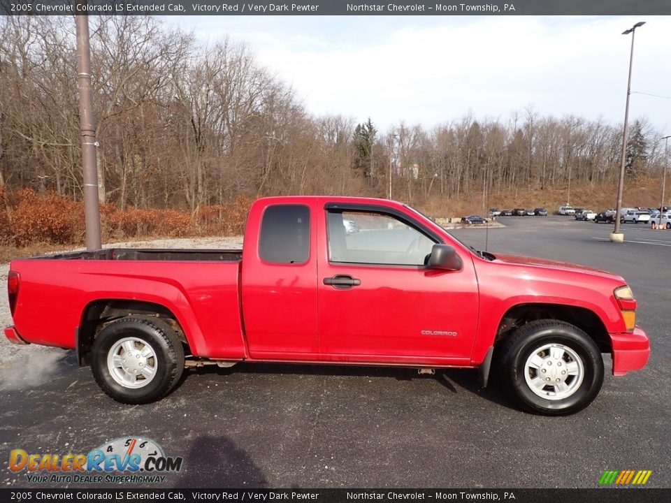 2005 Chevrolet Colorado LS Extended Cab Victory Red / Very Dark Pewter Photo #6