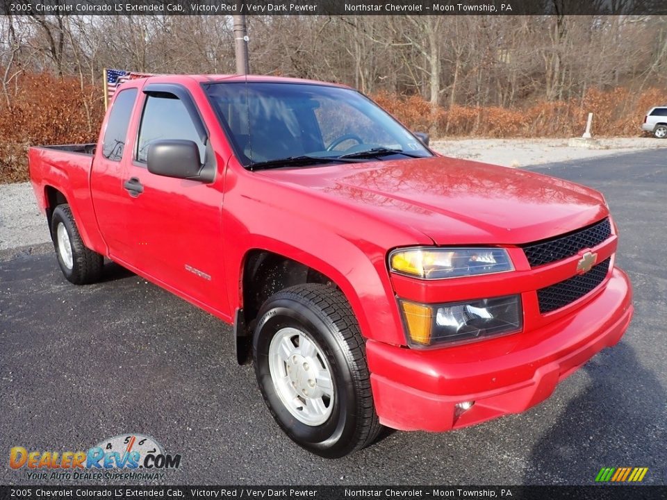 2005 Chevrolet Colorado LS Extended Cab Victory Red / Very Dark Pewter Photo #7